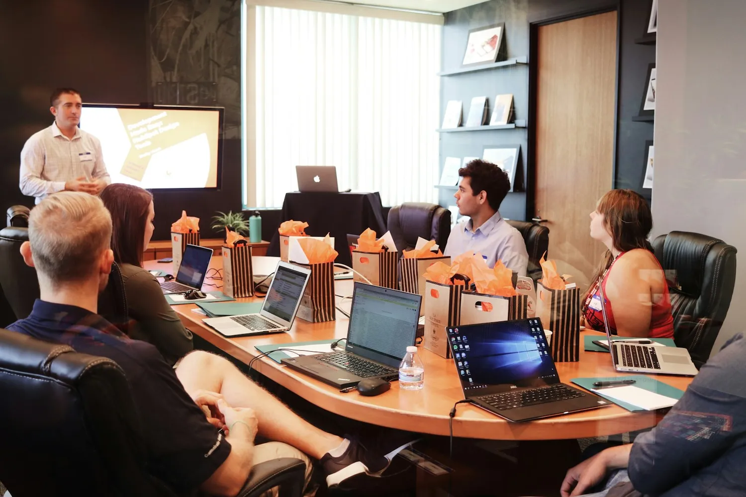 Gamified corporate training session